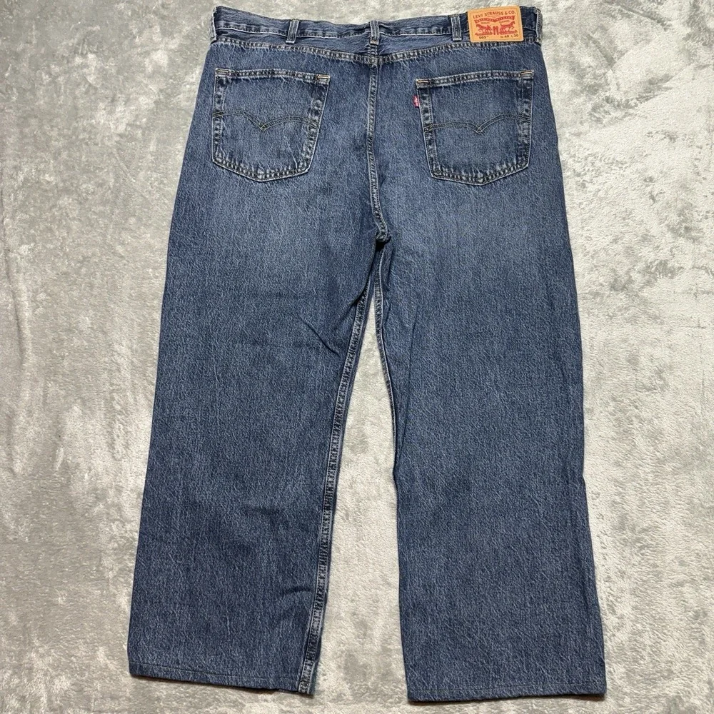 Levi's 565 Loose Straight Fit Jeans Men's 40x27 (Tagged 40x30) Blue Altered‎